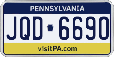 PA license plate JQD6690