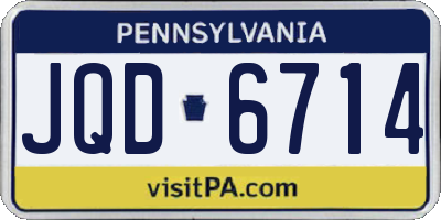 PA license plate JQD6714