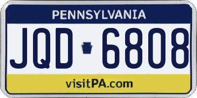 PA license plate JQD6808