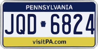 PA license plate JQD6824
