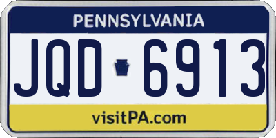 PA license plate JQD6913