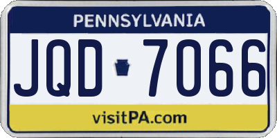 PA license plate JQD7066