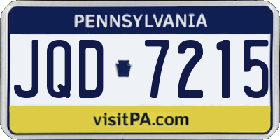 PA license plate JQD7215