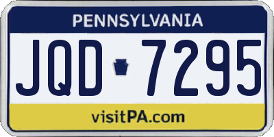PA license plate JQD7295