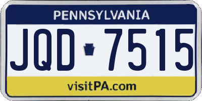 PA license plate JQD7515