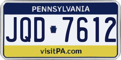 PA license plate JQD7612