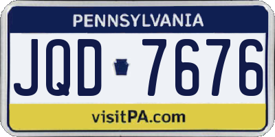PA license plate JQD7676