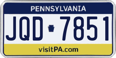 PA license plate JQD7851