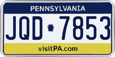 PA license plate JQD7853