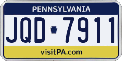 PA license plate JQD7911