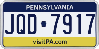 PA license plate JQD7917