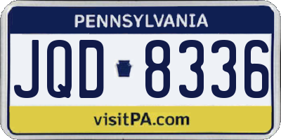 PA license plate JQD8336