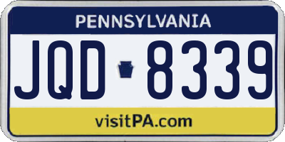 PA license plate JQD8339
