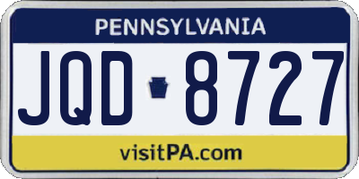 PA license plate JQD8727
