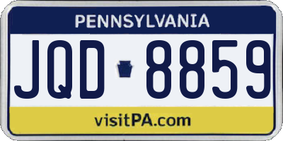 PA license plate JQD8859