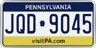 PA license plate JQD9045