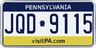 PA license plate JQD9115