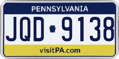 PA license plate JQD9138