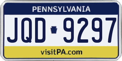 PA license plate JQD9297