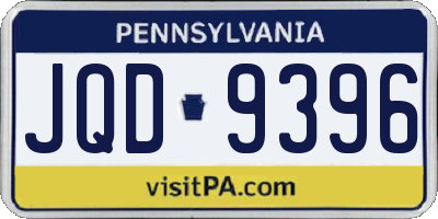 PA license plate JQD9396
