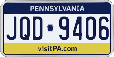 PA license plate JQD9406