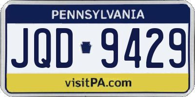 PA license plate JQD9429