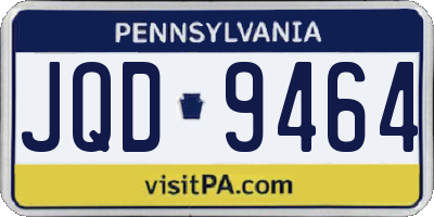 PA license plate JQD9464