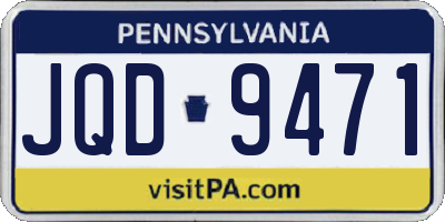 PA license plate JQD9471