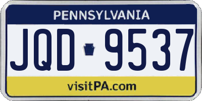 PA license plate JQD9537