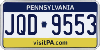 PA license plate JQD9553