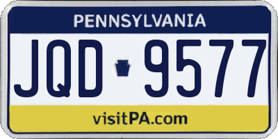 PA license plate JQD9577