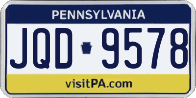 PA license plate JQD9578