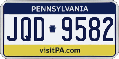 PA license plate JQD9582