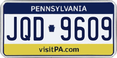 PA license plate JQD9609