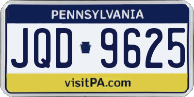 PA license plate JQD9625