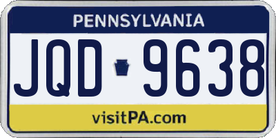 PA license plate JQD9638