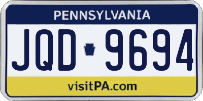 PA license plate JQD9694