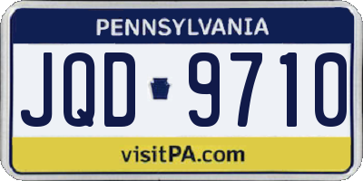 PA license plate JQD9710