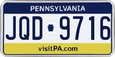 PA license plate JQD9716