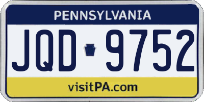 PA license plate JQD9752