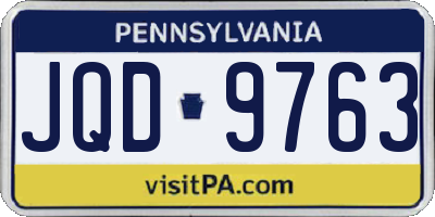 PA license plate JQD9763