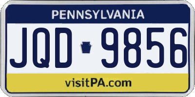 PA license plate JQD9856