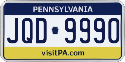 PA license plate JQD9990