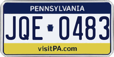 PA license plate JQE0483