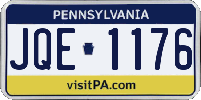 PA license plate JQE1176