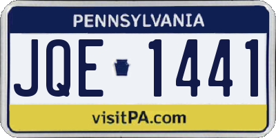 PA license plate JQE1441