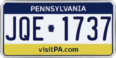 PA license plate JQE1737