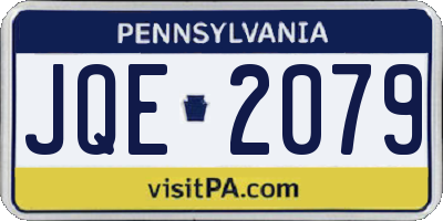 PA license plate JQE2079