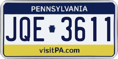 PA license plate JQE3611