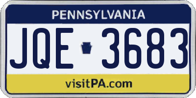 PA license plate JQE3683